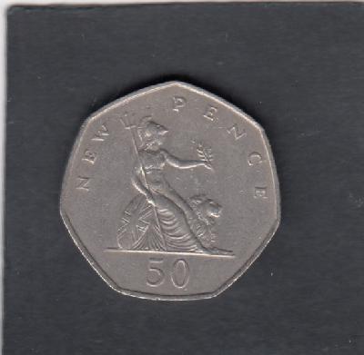 Beschrijving: 50 Pence ELIZABETH II